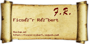 Ficsór Róbert névjegykártya