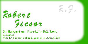 robert ficsor business card